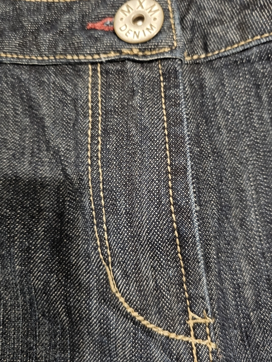 MXM Dark Wash Bootcut Jeans 16P Petite Stretch Mid Rise Classic Denim - Picture 4 of 10